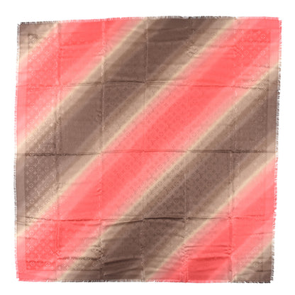 Louis Vuitton Silk Wool Monogram Tie Dye Shawl Rose 1 of 4