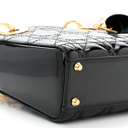 Christian Dior Patent Cannage Mini Lady Dior Black 9 of 10