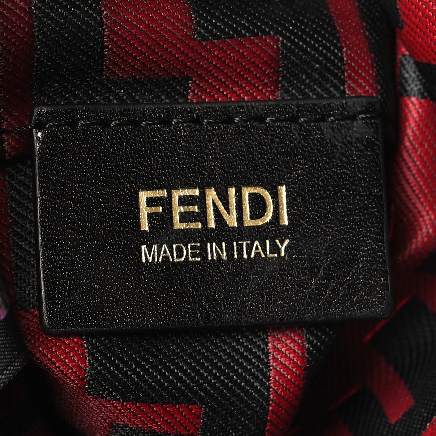 Fendi Zucca Messenger Bag Red Black 6 of 11