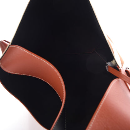Celine Shiny Smooth Calfskin Zebra Printed Calf Hair Small Twisted Cabas Chalk Brick 6 of 6