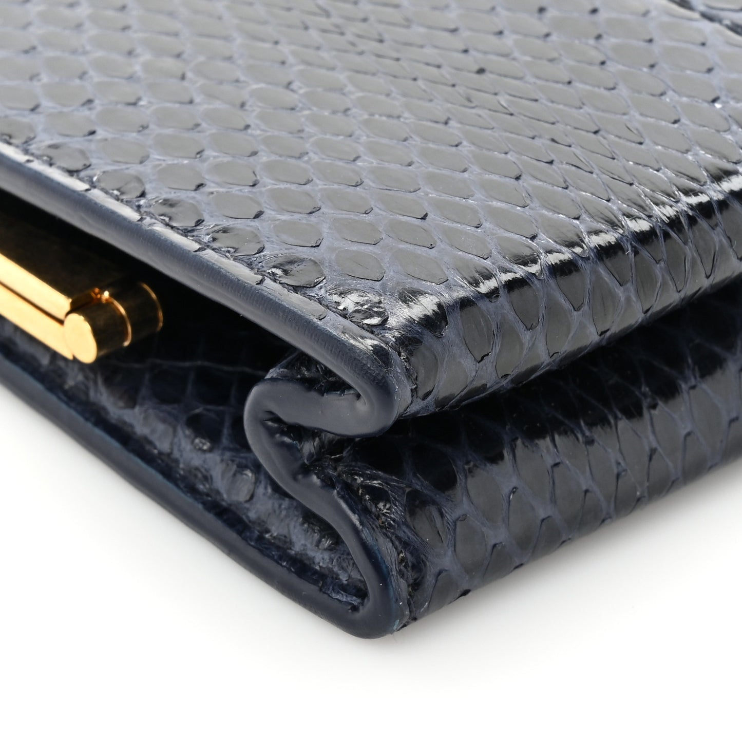 Snakeskin Midnight Clutch Black