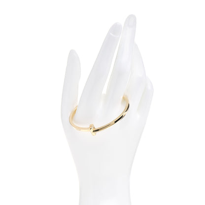 Tiffany 18K Yellow Gold Narrow T T1 Hinged Bangle Bracelet 2 of 4