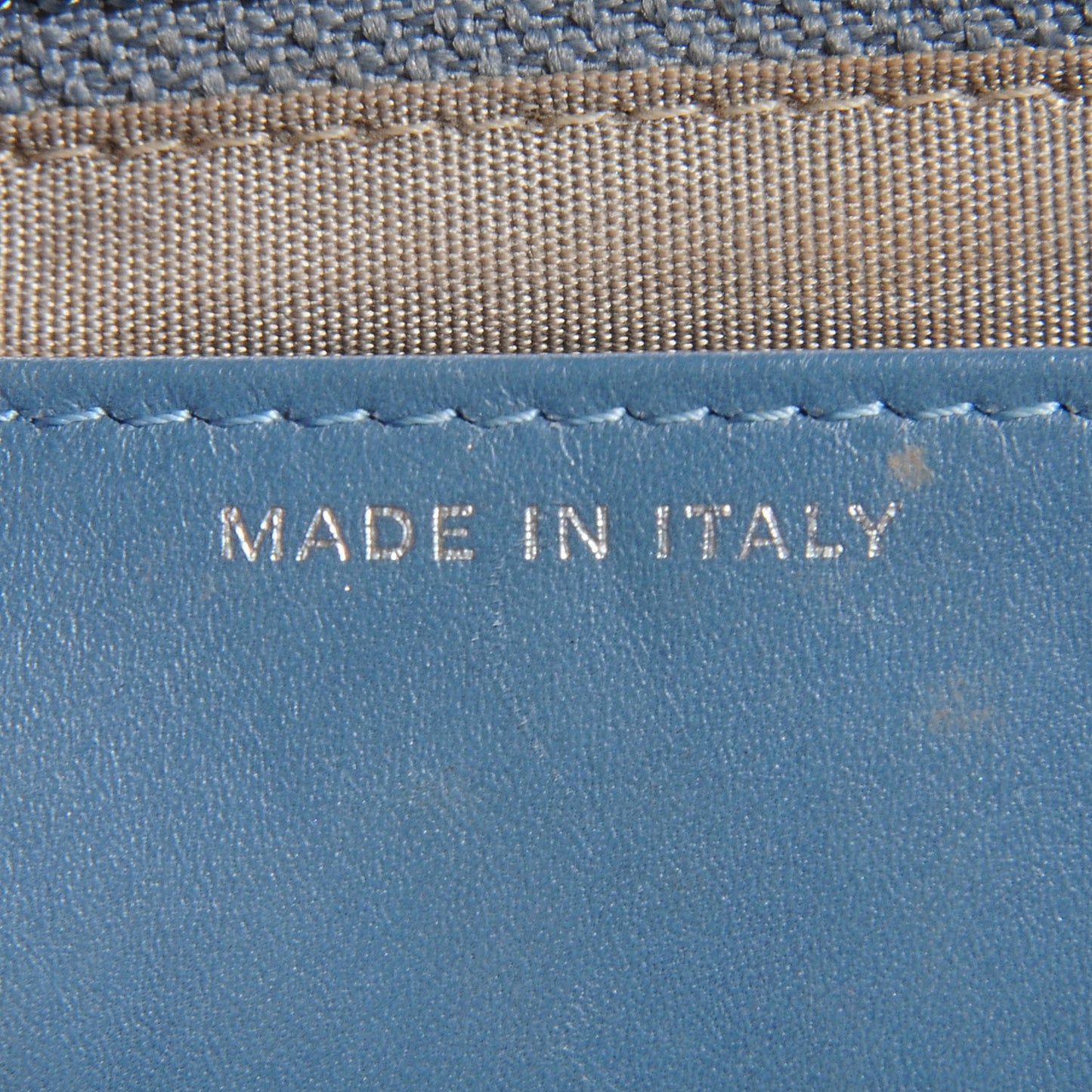 Caviar Half Moon Wallet On Chain WOC Light Blue