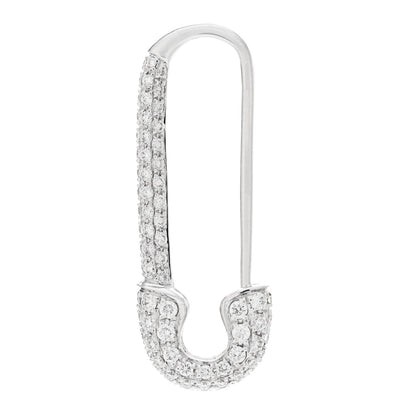 Anita Ko 18K White Gold Diamond Safety Pin Earring 1 of 3