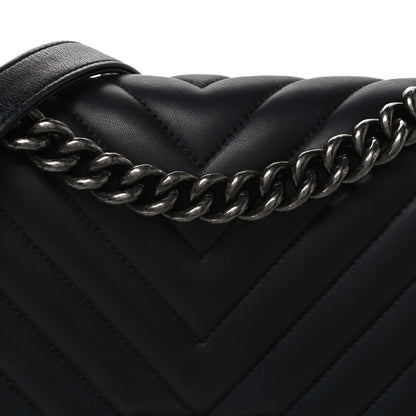 Chanel Calfskin Chevron Quilted Medium Boy Flap Black 8 of 10