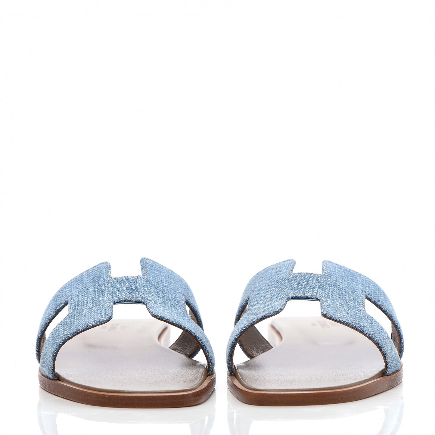 Denim Canvas Oran Sandals 35.5 Bleu Clair