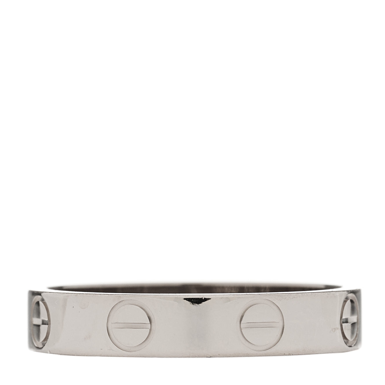 Cartier 18K White Gold 3.5mm LOVE Wedding Band Ring 52 6 3 of 4