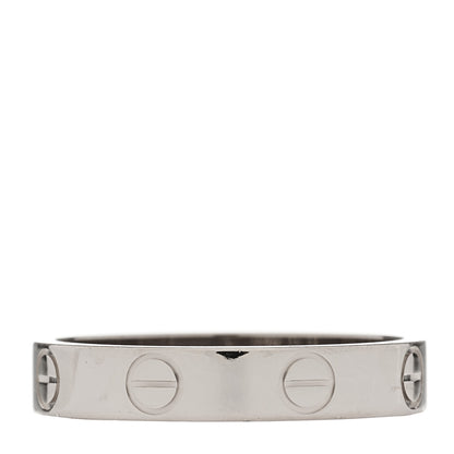 Cartier 18K White Gold 3.5mm LOVE Wedding Band Ring 52 6 3 of 4