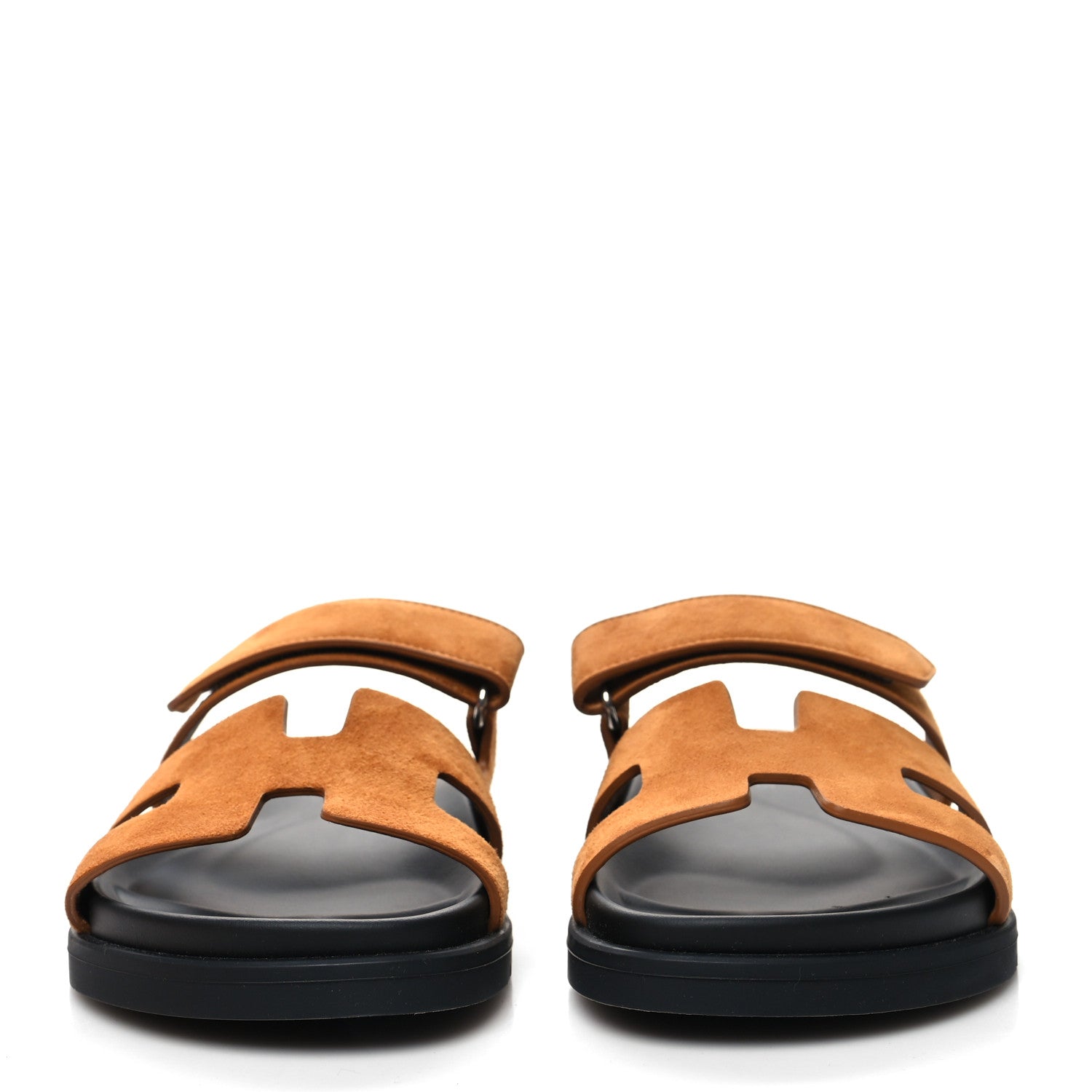 Hermes Suede Goatskin Womens Chypre Sandals 36 Naturel 2 of 9