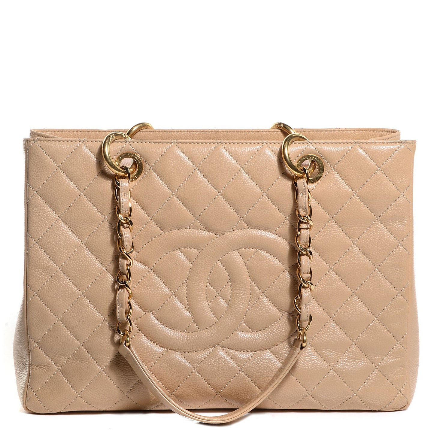 Caviar Grand Shopping Tote GST Beige Clair