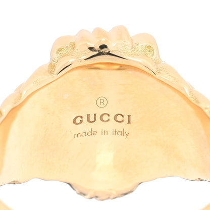 Gucci 18K Yellow Gold Diamond Chrome Diopside Lion Head Ring 52 6 4 of 4