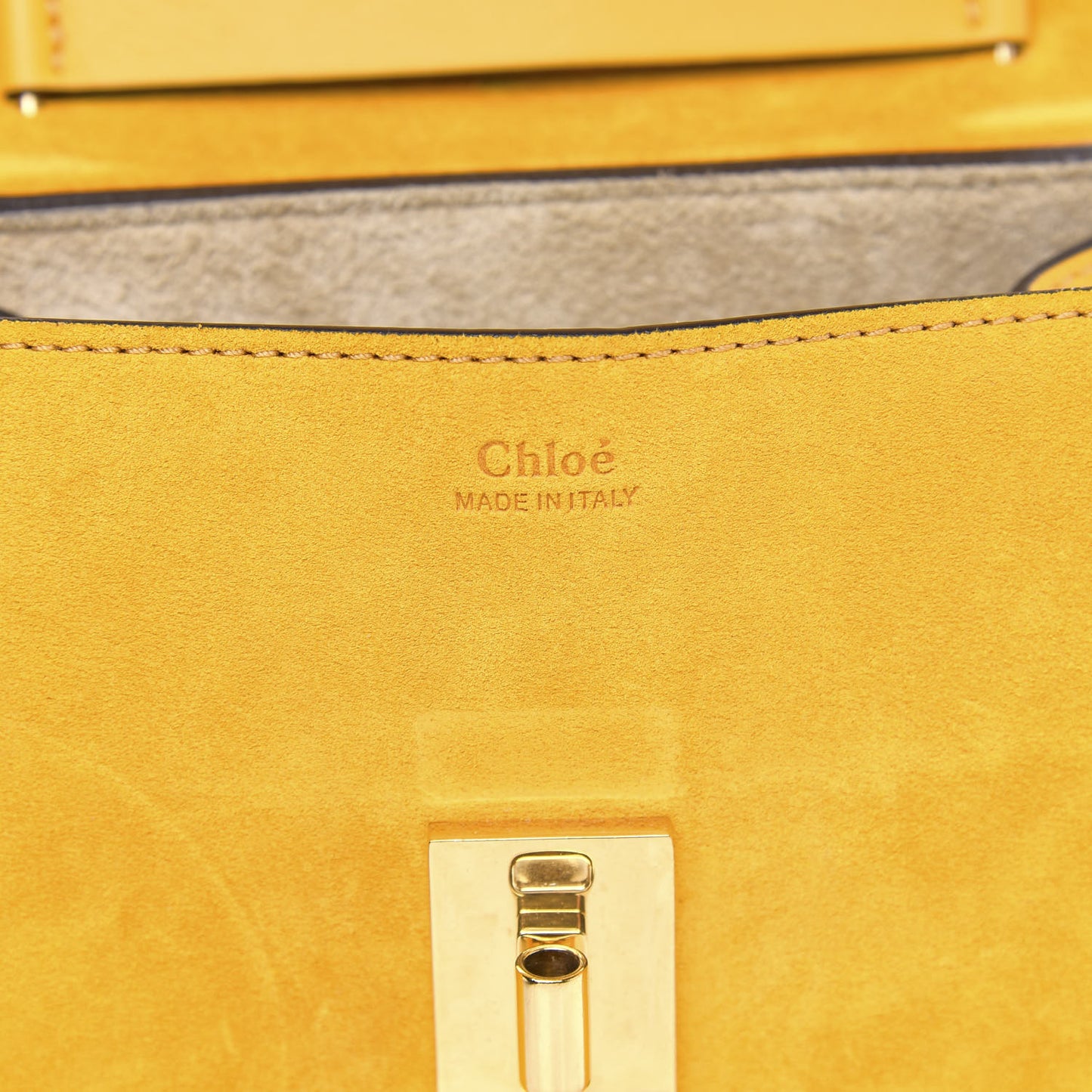 Suede Smooth Calfskin Mini Drew Shoulder Bag Mustard