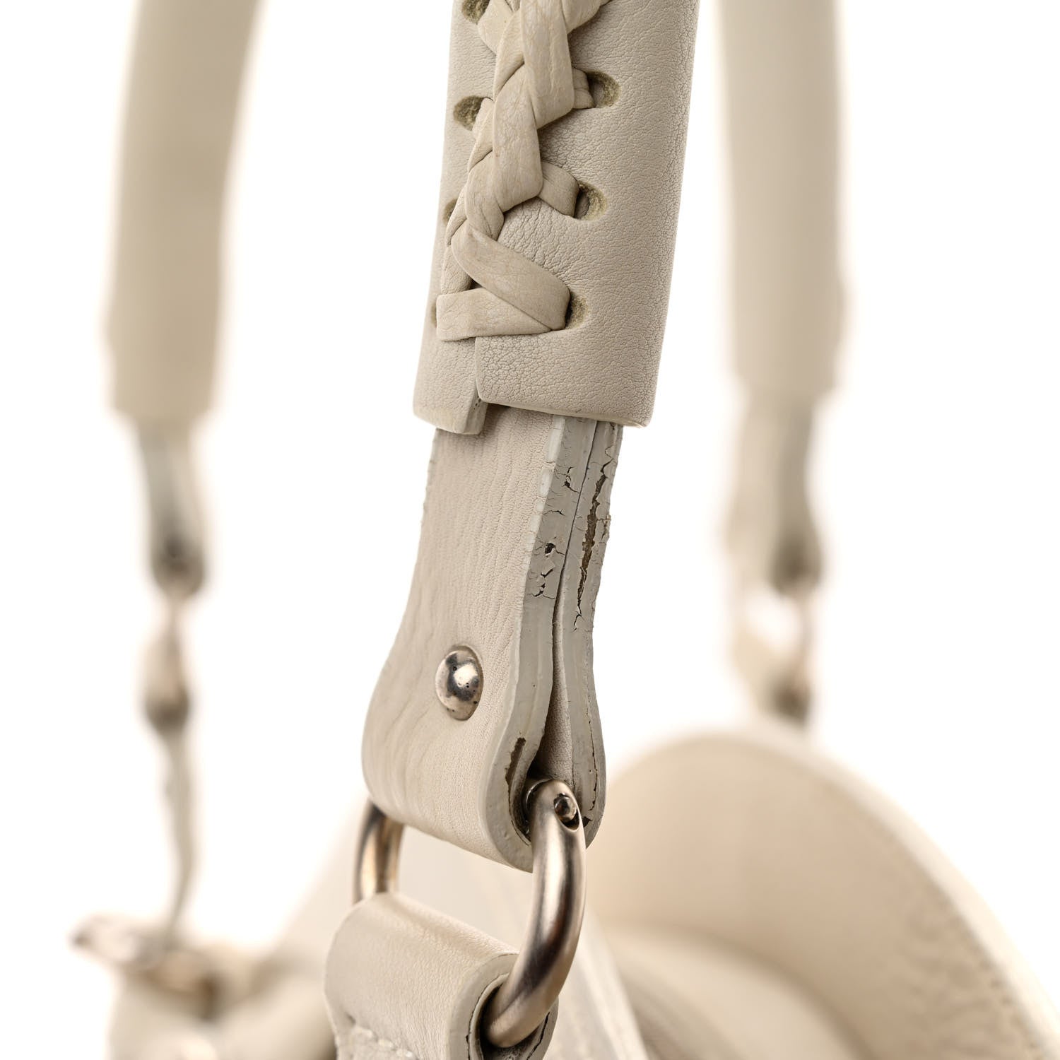 Christian Dior Calfskin My Dior Satchel White 11 of 13