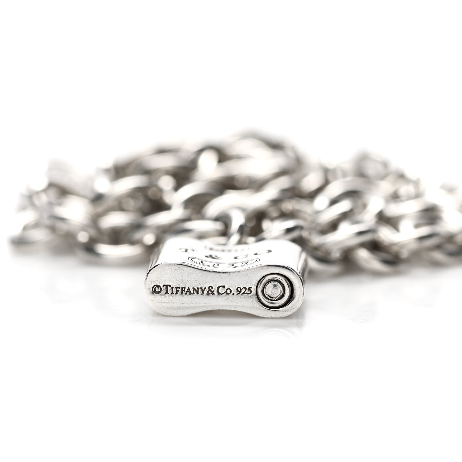 Tiffany Sterling Silver 1837 Lock Charm Necklace 4 of 4