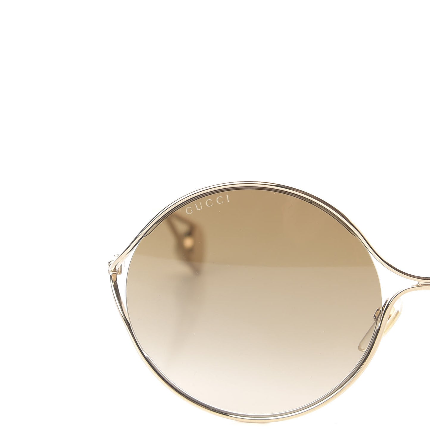 Round Pearl Tip Sunglasses GG0253S Gold