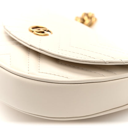 Gucci Calfskin Matelasse Mini GG Marmont Chain Belt Bag Mystic White 10 of 10