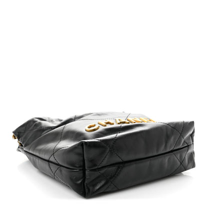 Chanel Shiny Calfskin Quilted Mini Chanel 22 Black 4 of 10