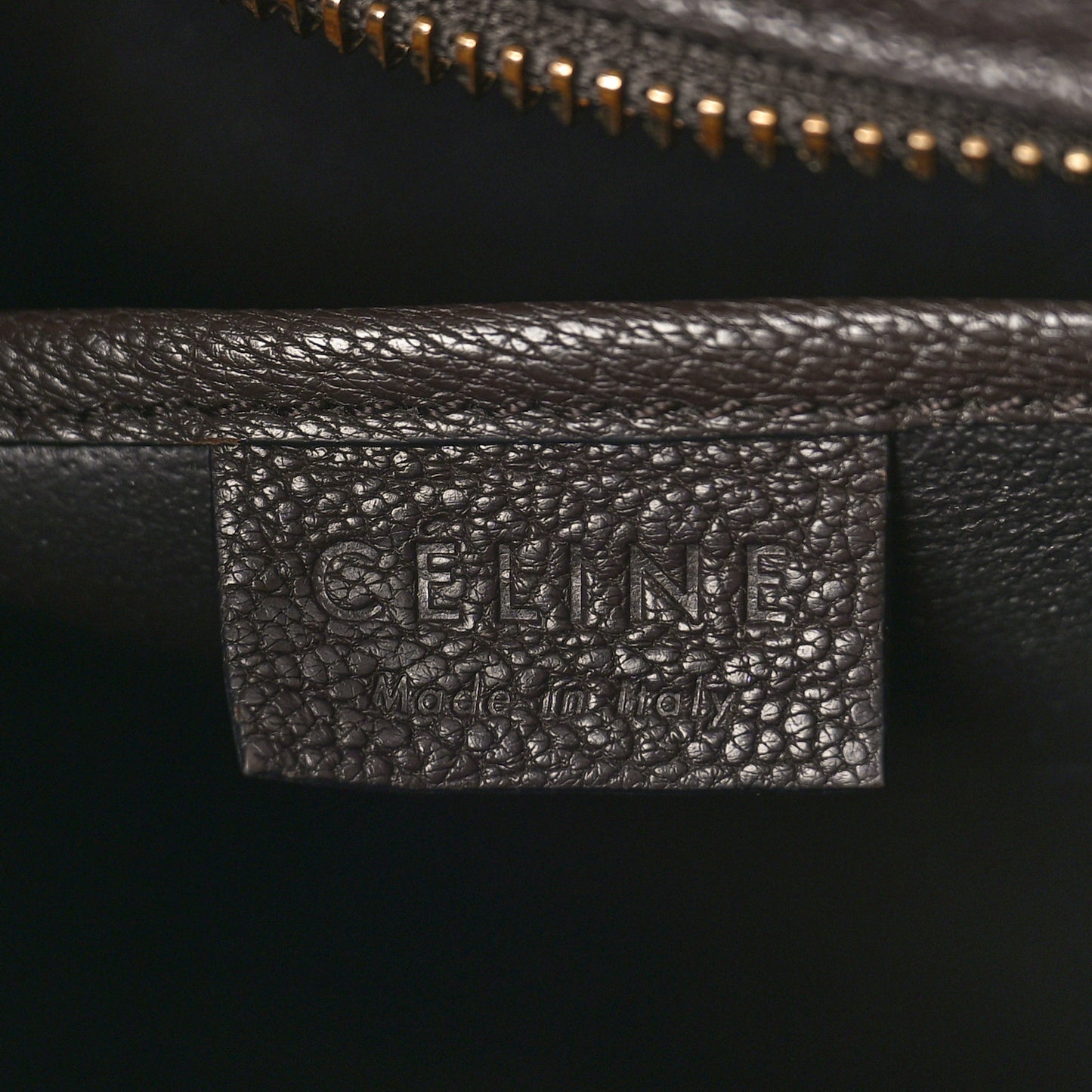 Drummed Calfskin Nano Luggage Brown
