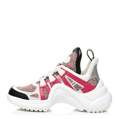 Louis Vuitton Calfskin Nylon LV Pop Archlight Sneaker 37.5 Rose 1 of 8