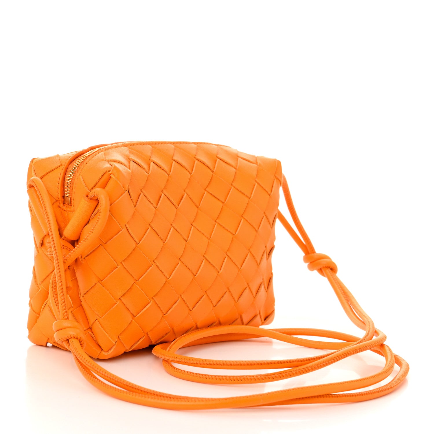 Bottega Veneta Nappa Intrecciato Mini Loop Camera Bag Tangerine 3 of 9