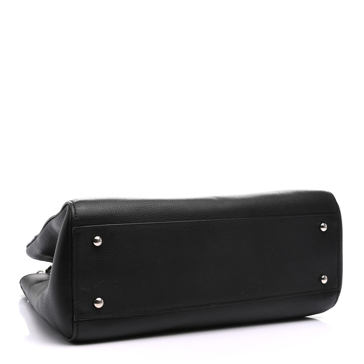 Grained Calfskin Small Neo Executive Shopper Tote Black