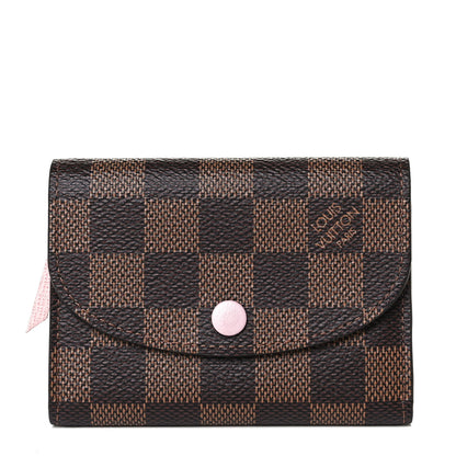 Louis Vuitton Damier Ebene Rosalie Coin Purse Rose Ballerine 1 of 7