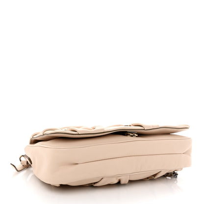 Salvatore Ferragamo Calfskin Pleated Vara Chain Shoulder Bag Light Pink 3 of 10