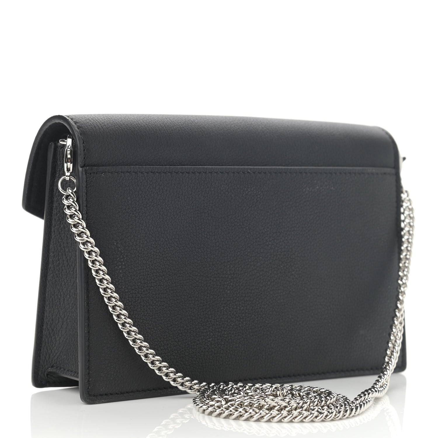 Louis Vuitton Soft Calfskin My Lockme Chain Pochette Black 3 of 9