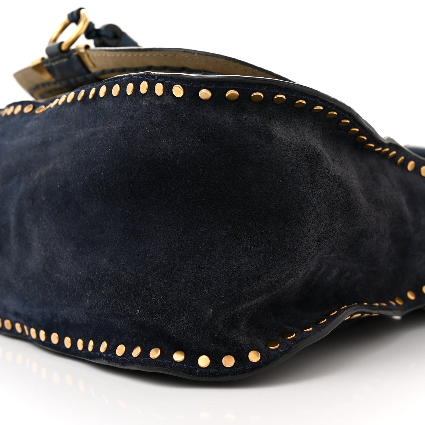 Suede Calfskin Braided Medium Marcie Satchel Navy