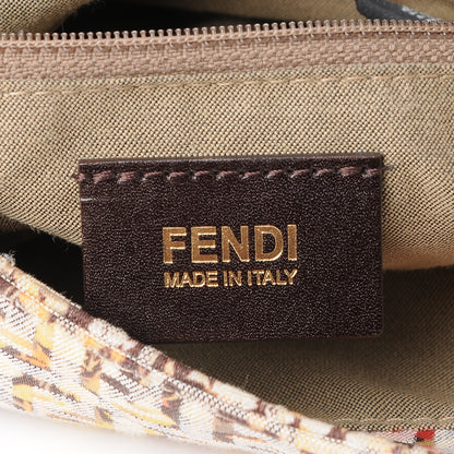 Fendi ENDI Zucchino Vitello Floral Studded Forever Mama Baguette Pesca Giallo Saddler 6 of 7