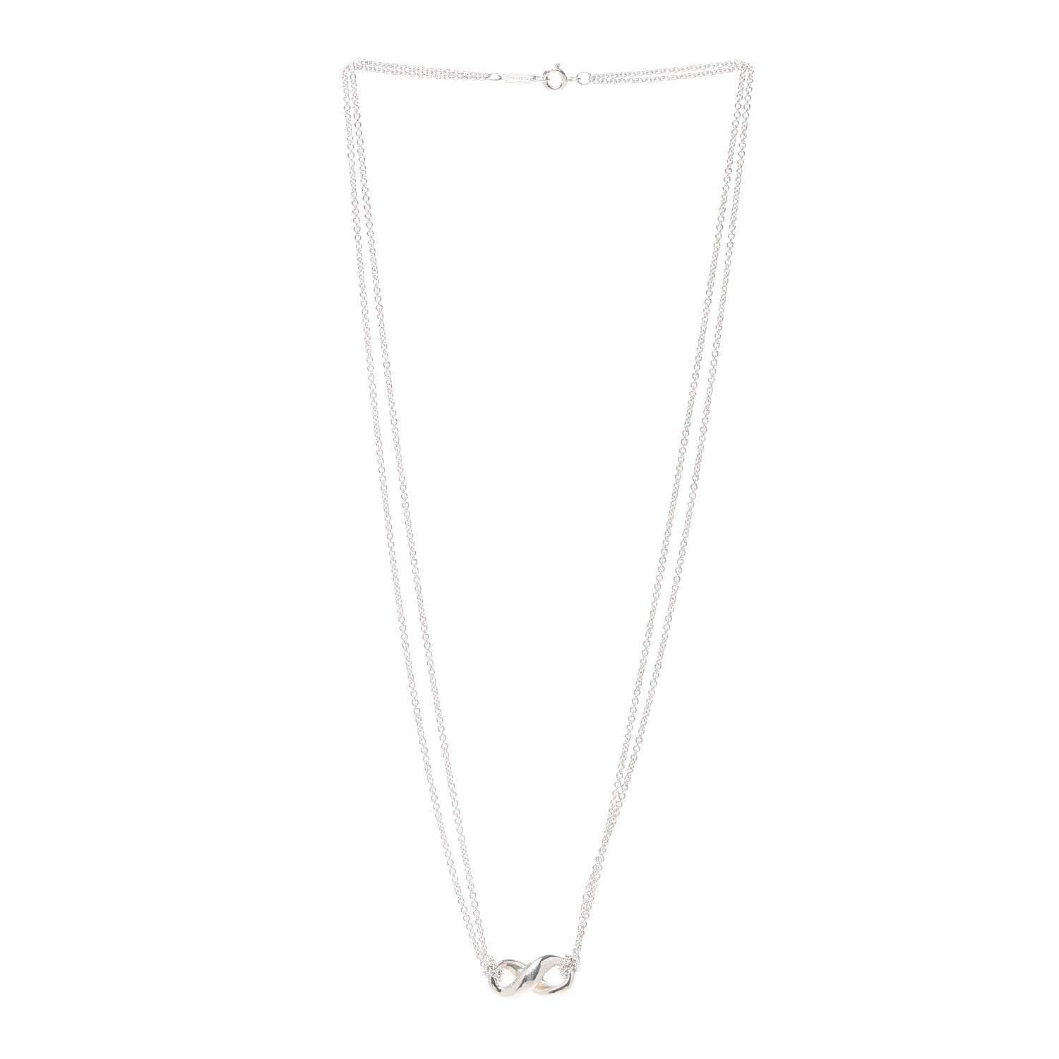 Tiffany Sterling Silver Figure 8 Pendant Necklace 3 of 5