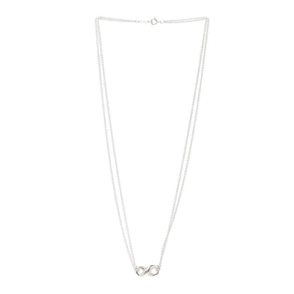 Tiffany Sterling Silver Figure 8 Pendant Necklace 3 of 5