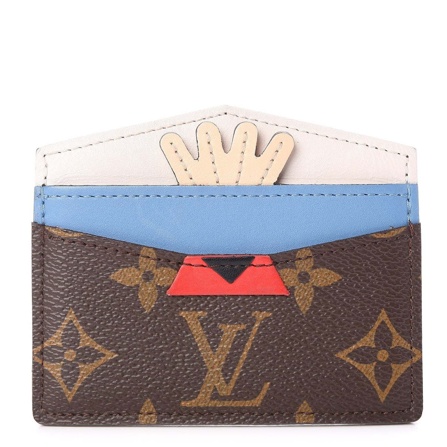 Monogram Tribal Mask Card Holder