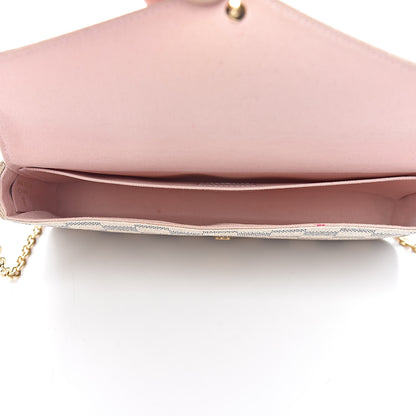Louis Vuitton Damier Azur Pochette Felicie Chain Wallet Rose Ballerine 5 of 18
