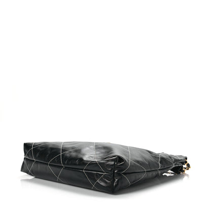 Chanel Shiny Calfskin Quilted Small Chanel 22 Black 9 of 9
