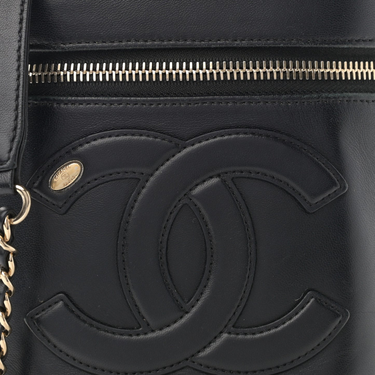 Lambskin Timeless Vanity Cosmetic Case Black