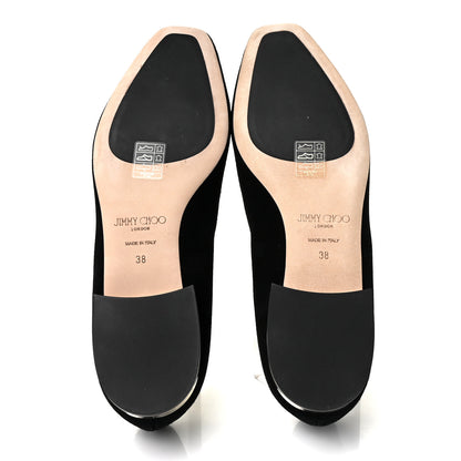 Jimmy Choo Suede Jaida Flat Loafer 38 Black 5 of 8