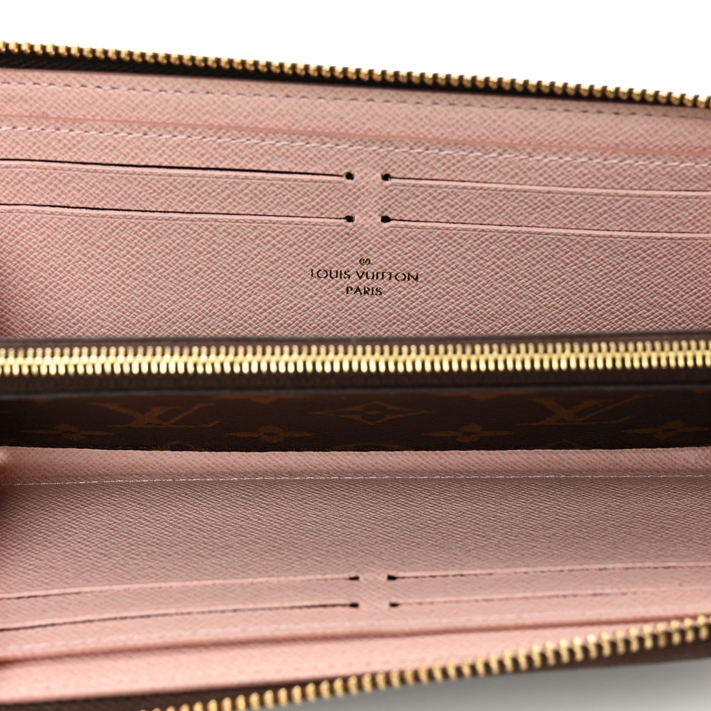 Monogram Clemence Wallet Rose Ballerine