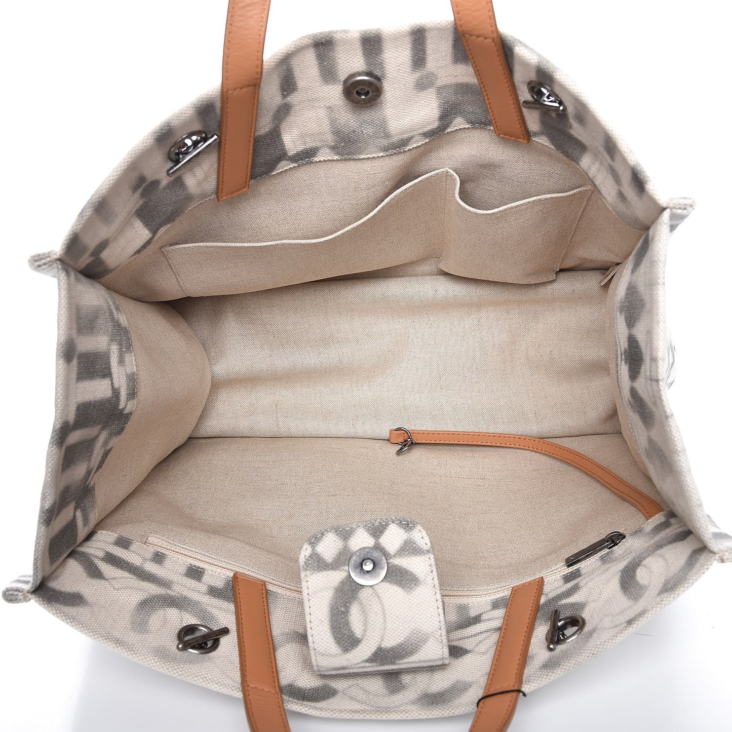 Canvas Small Iliad Shopping Tote Beige