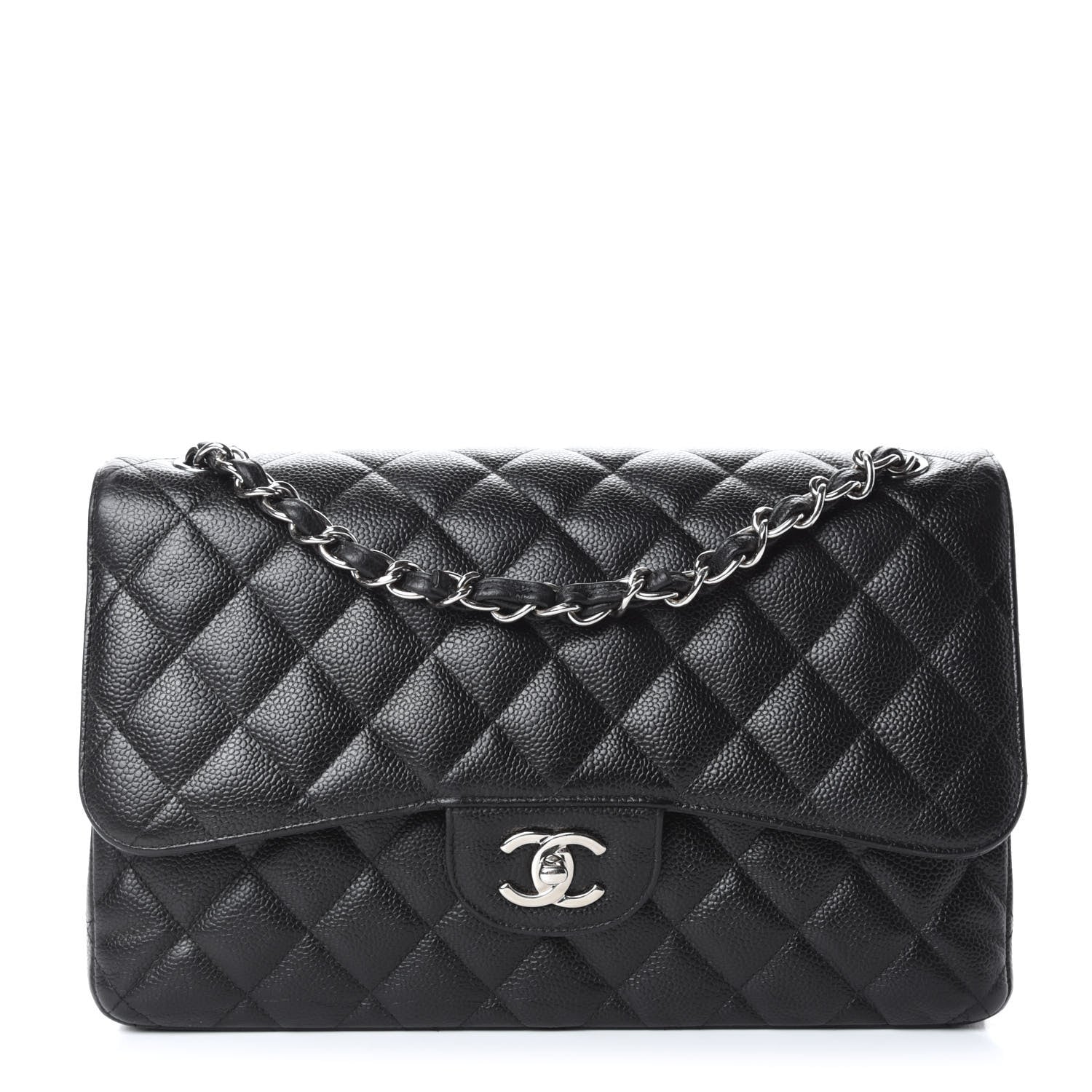 Chanel Caviar Quilted Jumbo Double Flap Black 1 of 9
