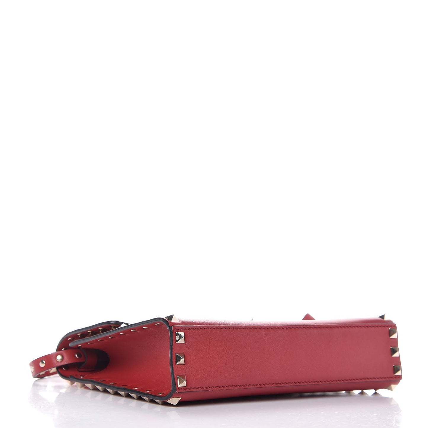 Vitello Medium Rockstud Flip Lock Crossbody Bag Rosso Valentino