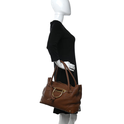 Dolce & Gabbana Grained Calfskin D Ring Shoulder Bag Brown 2 of 16