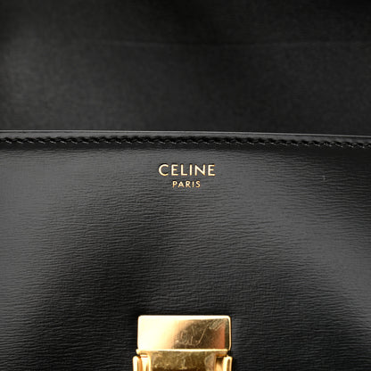Celine Shiny Calfskin Triomphe Shoulder Bag Black 6 of 10