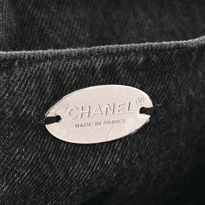 Chanel Denim Quilted Denimpression Flap Grey Black 6 of 11