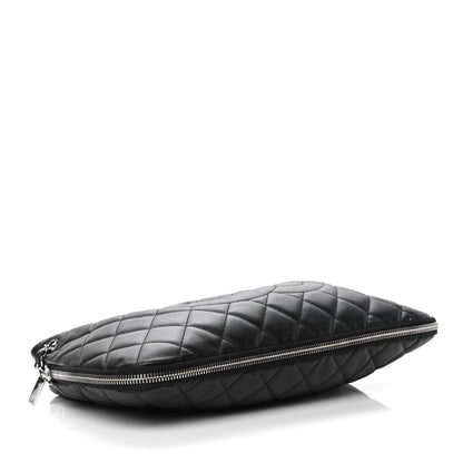 Chanel Caviar Quilted Expandable Zip Shoulder Bag Black 3 of 4