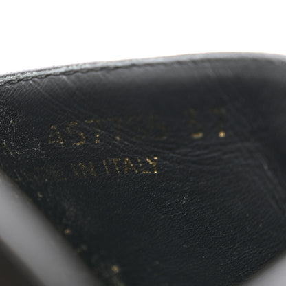 Saint Laurent Calfskin Monogram Jimmy Joan Slide Sandals 37 Black 8 of 10