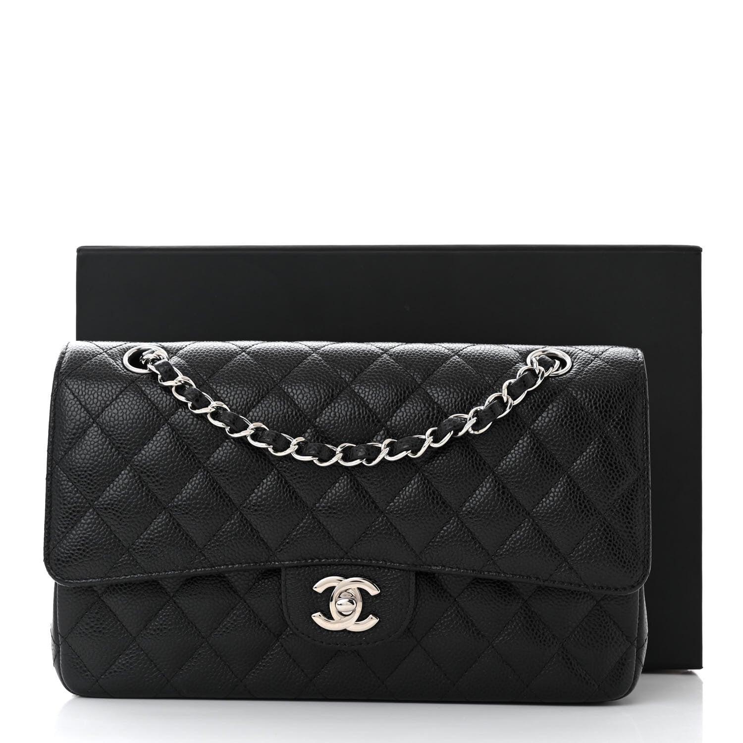 Chanel Caviar Quilted Medium Double Flap Black 12 of 12
