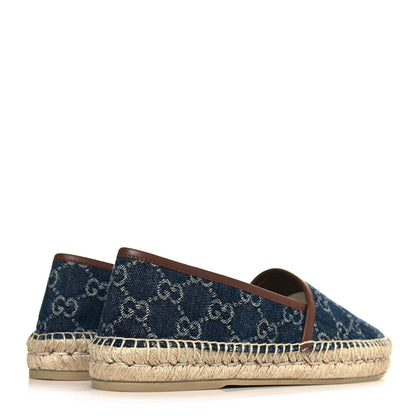 Gucci Denim GG Monogram Espadrilles 37 Blue Tea Cuir 4 of 7
