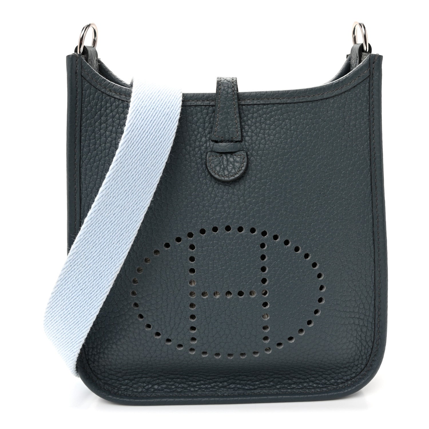 Hermes Taurillon Clemence Amazone Evelyne TPM Bleu Orage Bleu Brume 1 of 10