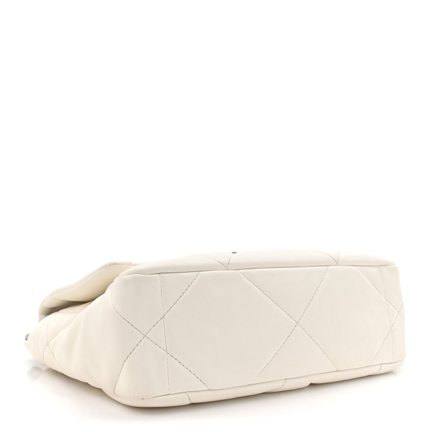 Lambskin Quilted Medium Chanel 19 Flap White
